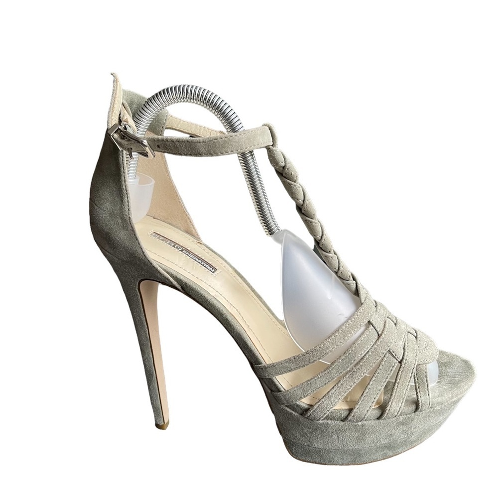 Bcbgeneration Light Blue Leather Upper Hight Heel… - image 1